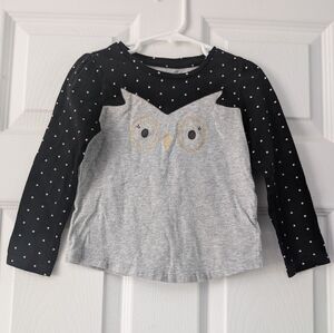 Kids' Black and Gray Owl Shirt